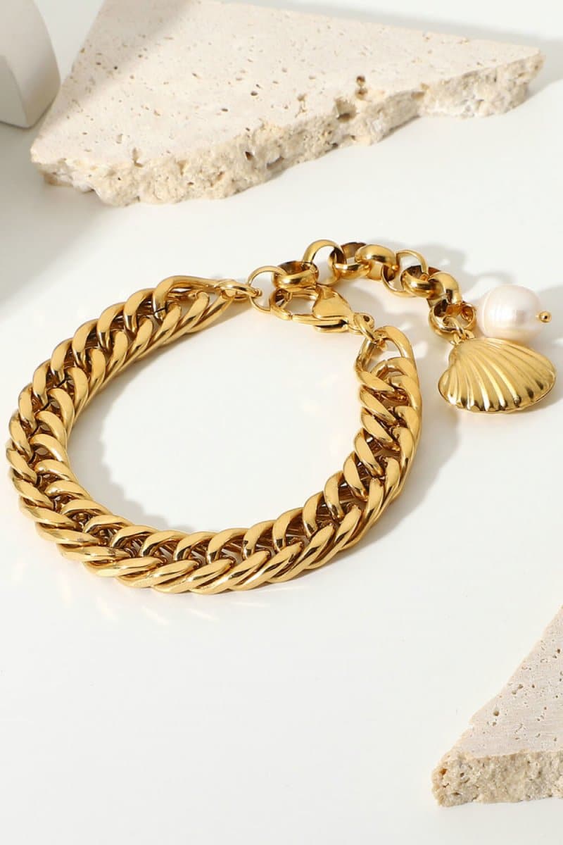 18K Gold-Plated Curb Chain Bracelet - Love Culture