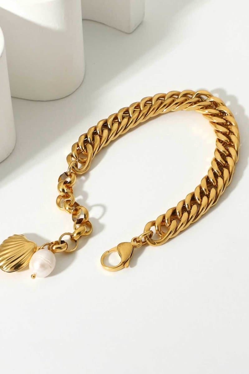 18K Gold-Plated Curb Chain Bracelet - Love Culture