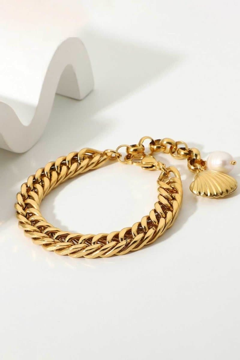 18K Gold-Plated Curb Chain Bracelet - Love Culture