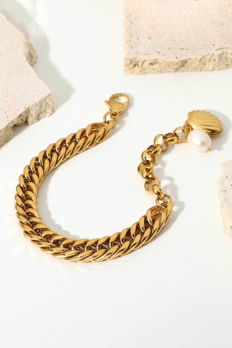 18K Gold-Plated Curb Chain Bracelet - Love Culture