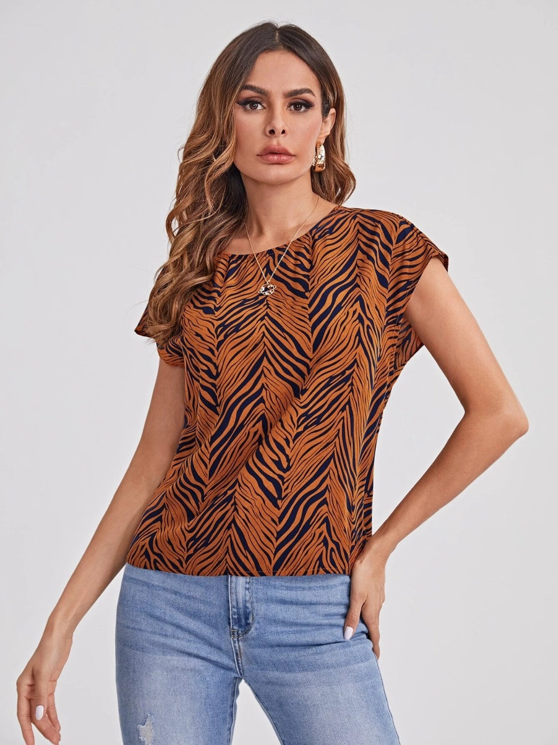 Twisted Open Back Blouse