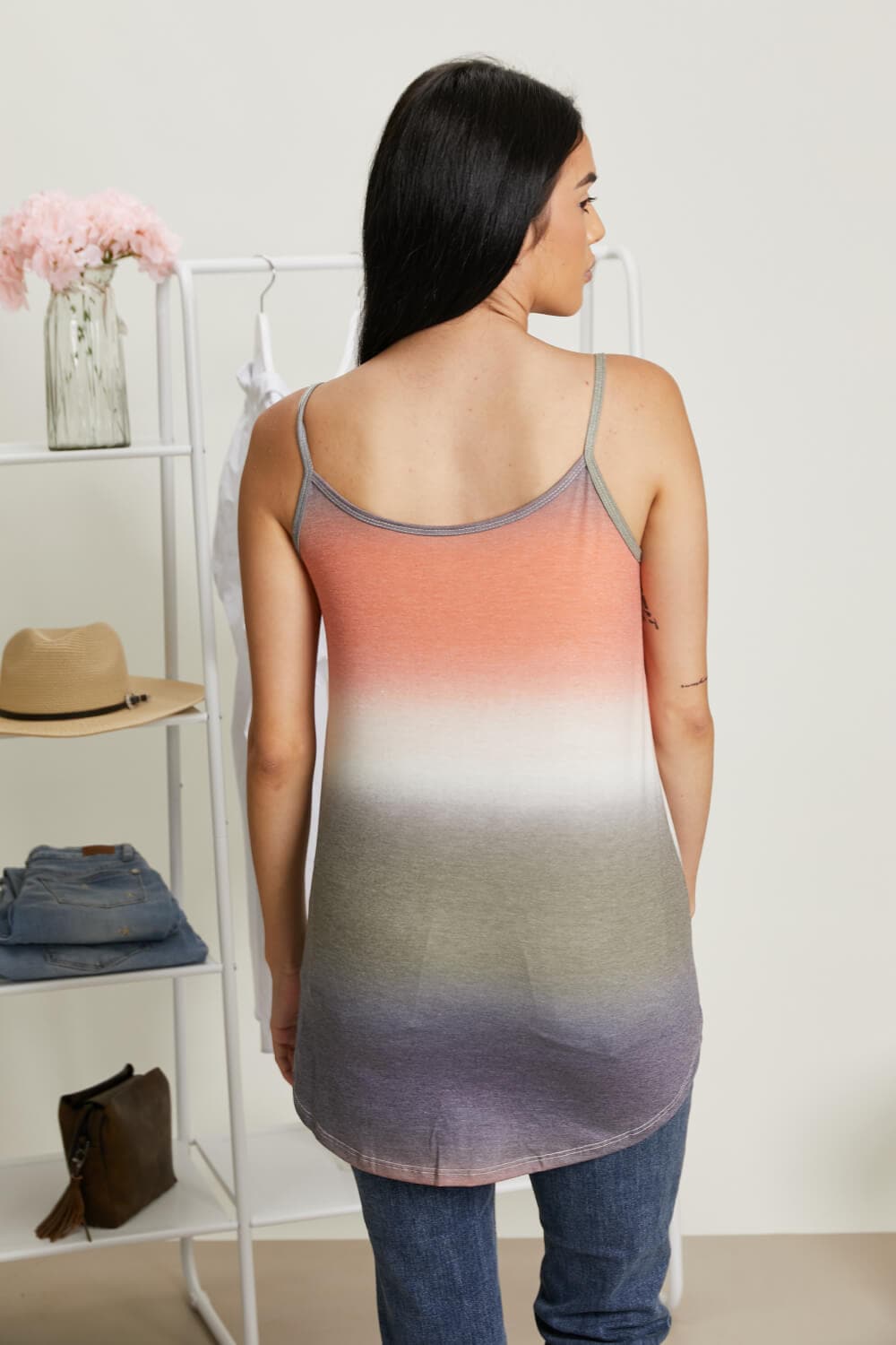 Zenana Sunset Dreams Full Size Ombre Reversible Tank