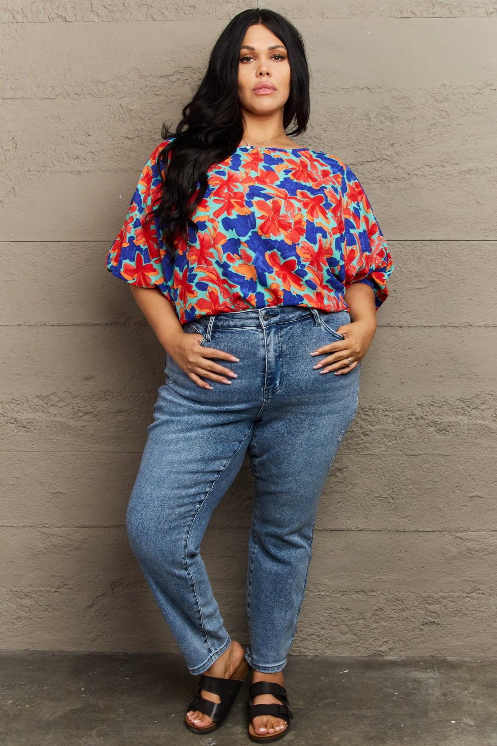 Hailey & Co New Season Plus Size Floral Blouse