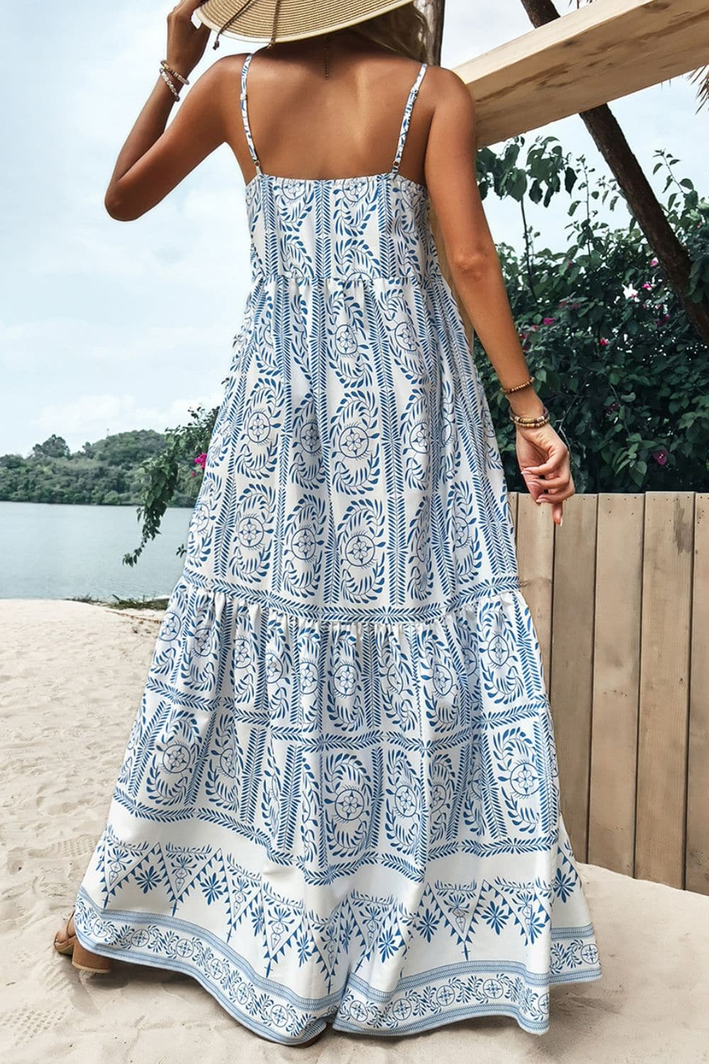 Bohemian Spaghetti Strap Maxi Dress - Love culture store