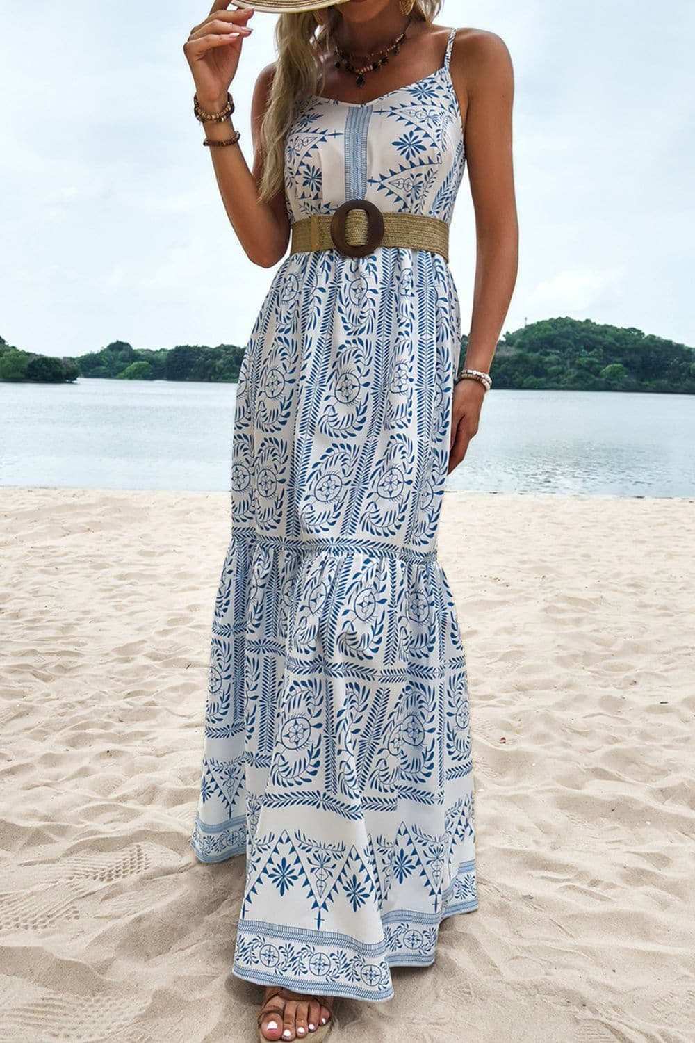 Bohemian Spaghetti Strap Maxi Dress - Love culture store