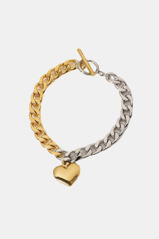 Chain Heart Charm Bracelet - Love culture store