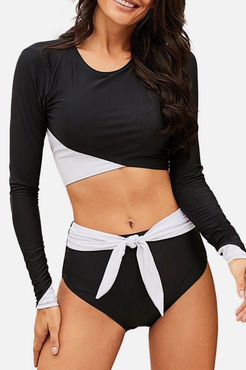 Color Block Swimsuit Set - Love culture store