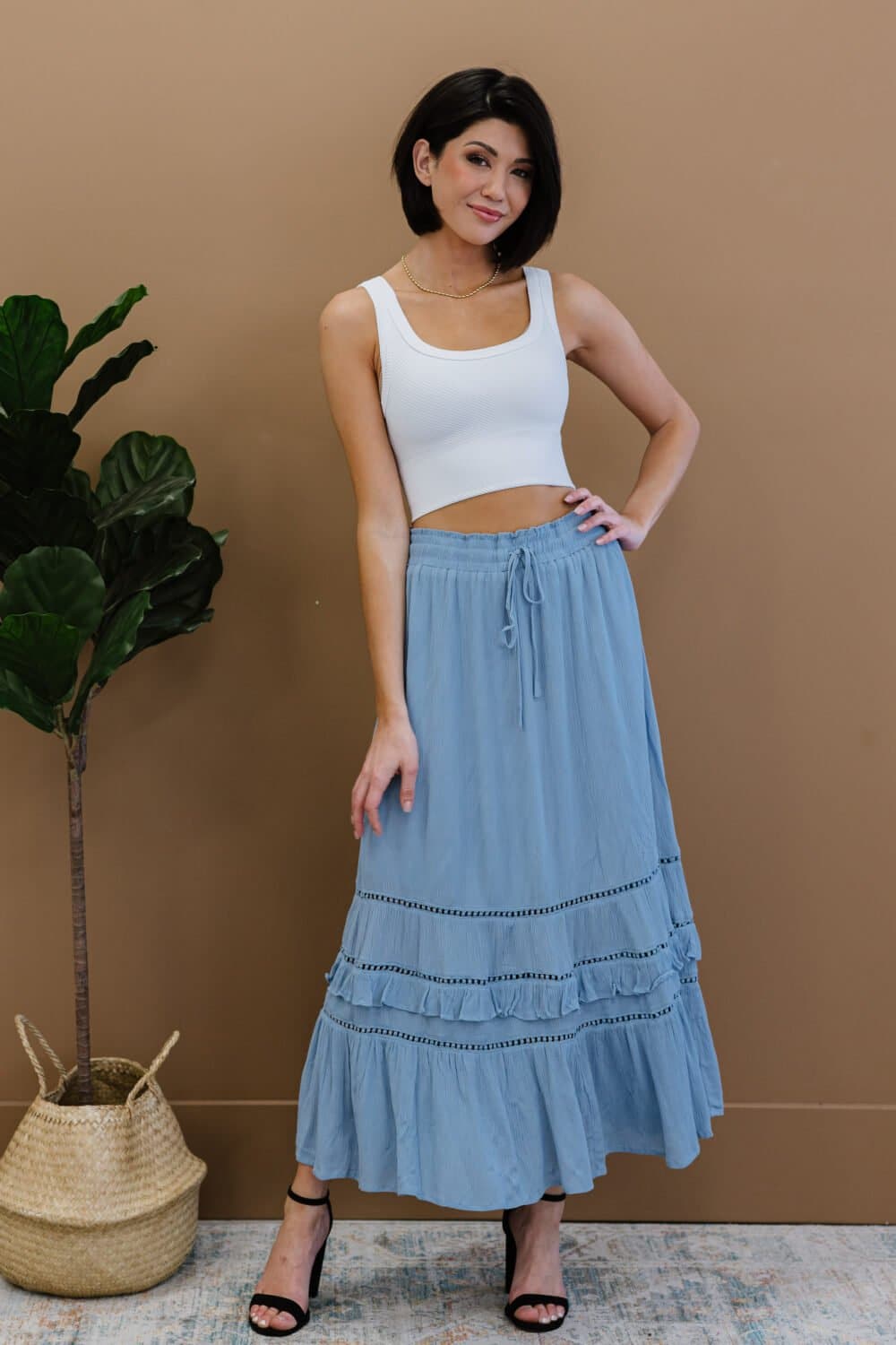 Doe & Rae First Sight Tiered Maxi Skirt - Love culture store