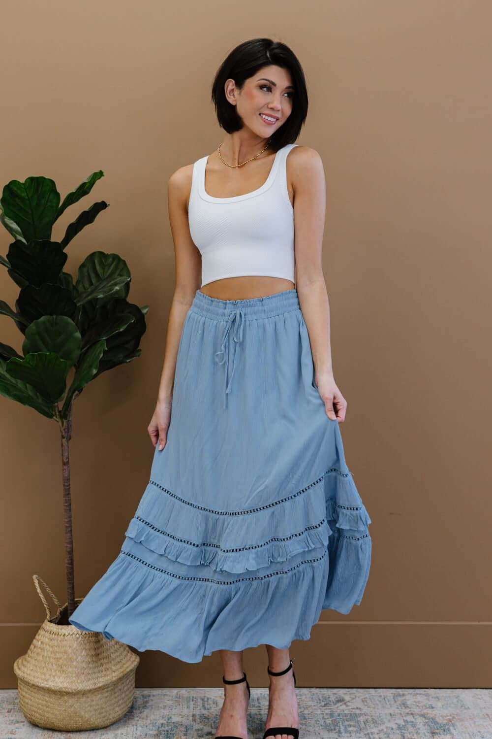 Doe & Rae First Sight Tiered Maxi Skirt - Love culture store