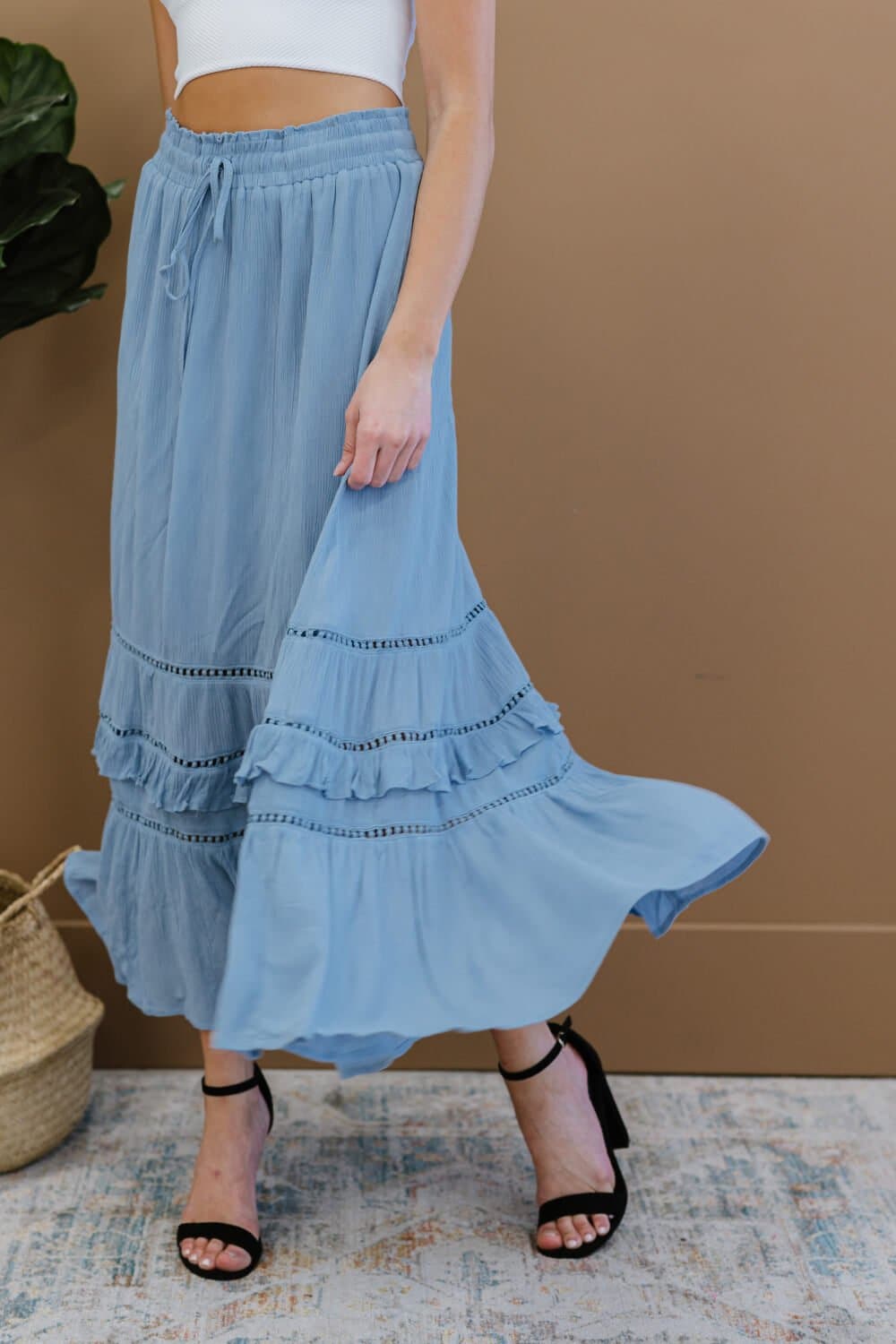 Doe & Rae First Sight Tiered Maxi Skirt - Love culture store