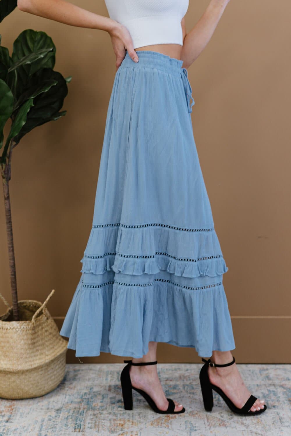 Doe & Rae First Sight Tiered Maxi Skirt - Love culture store