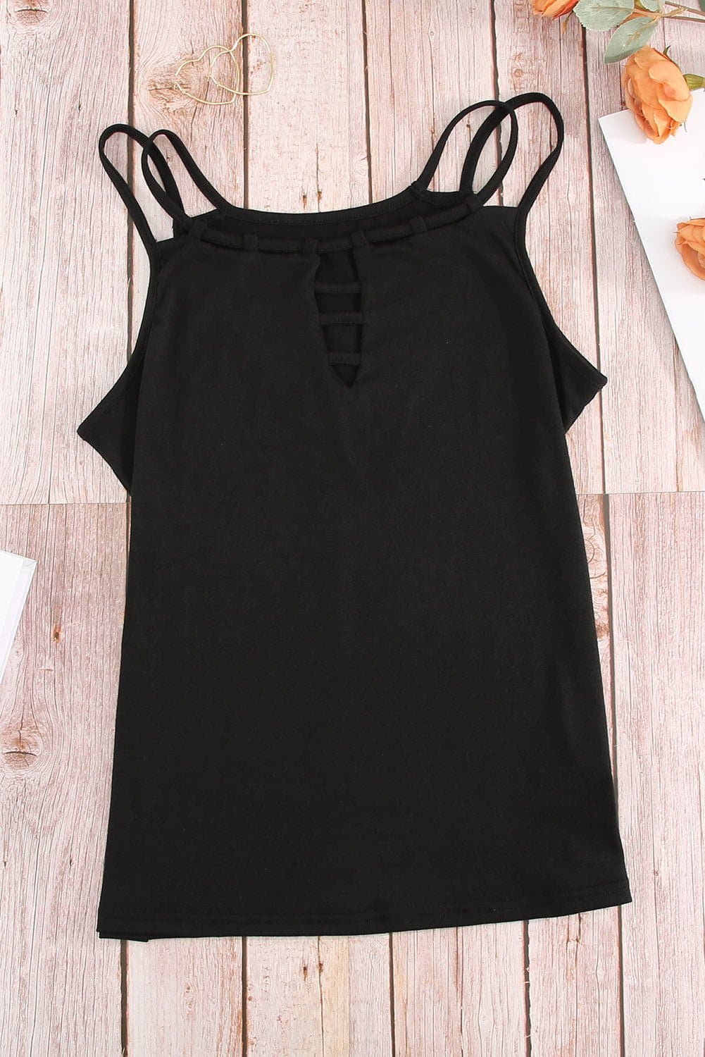 Double-Strap Scoop Neck Cami - Love culture store