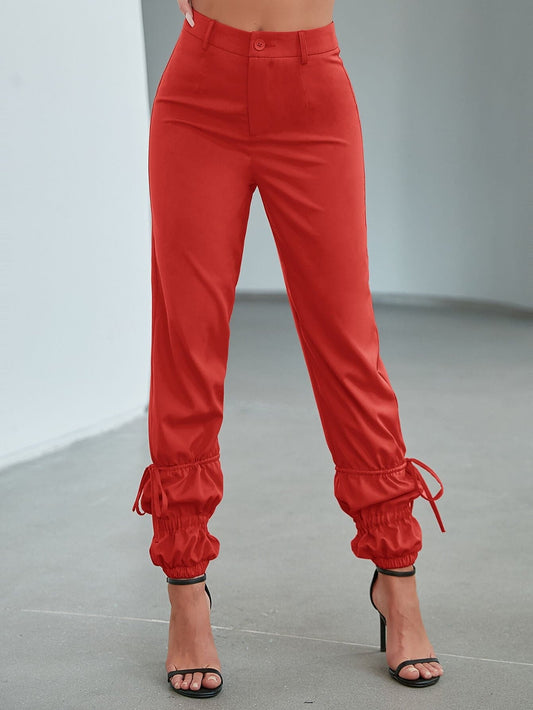 Drawstring Detail Ankle-Length Pants - Love culture store