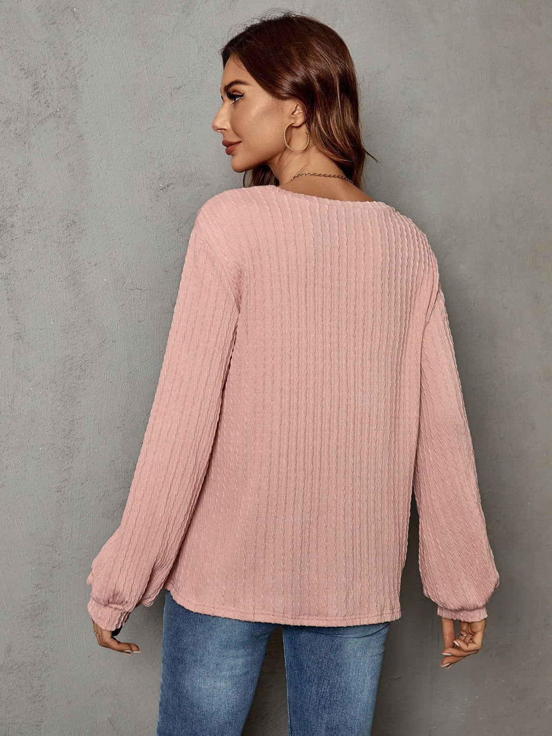 Frill Trim Long Sleeve Blouse