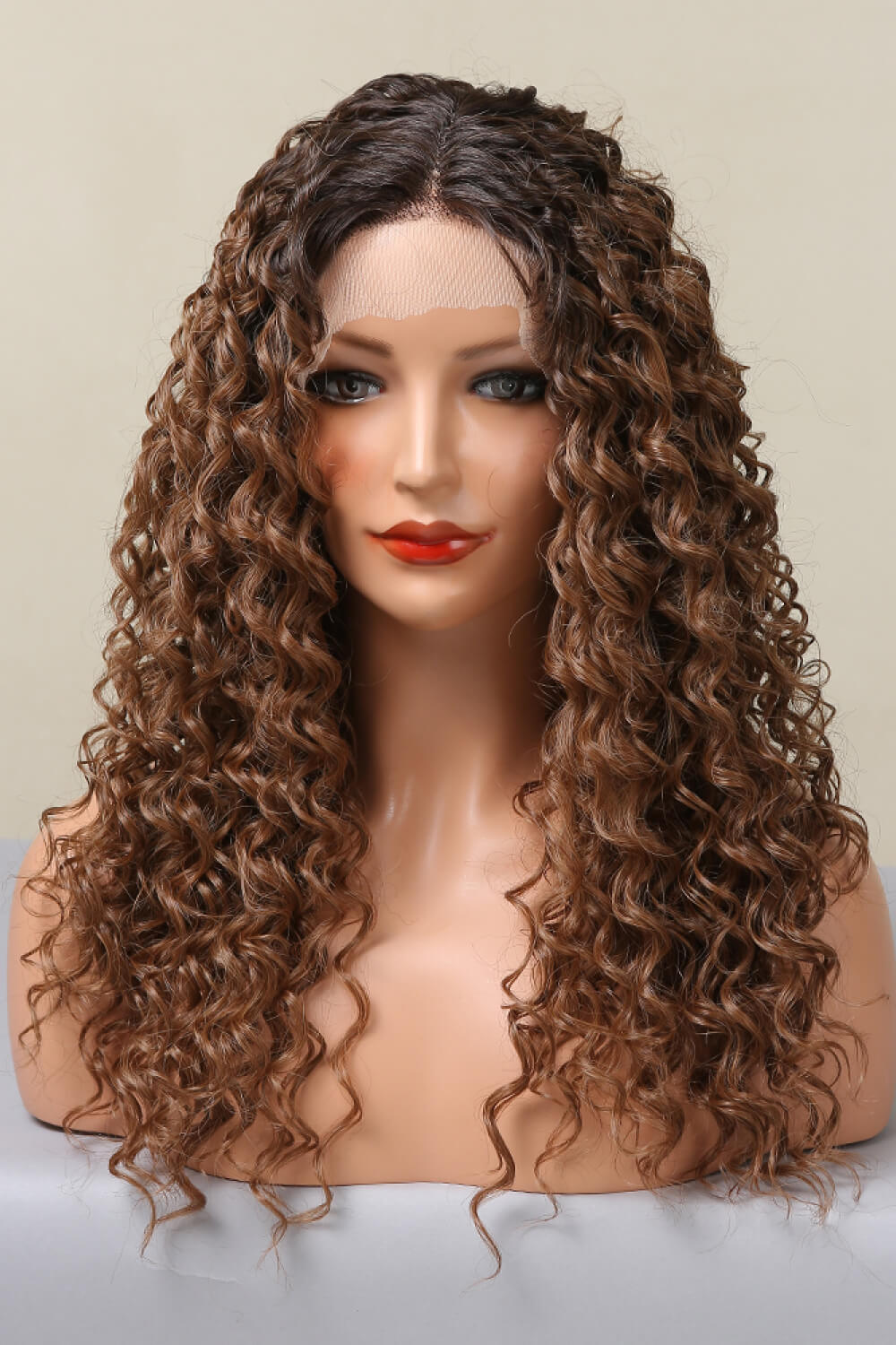 13*2" Lace Front Wigs Synthetic Long Curly 22'' 150% Density