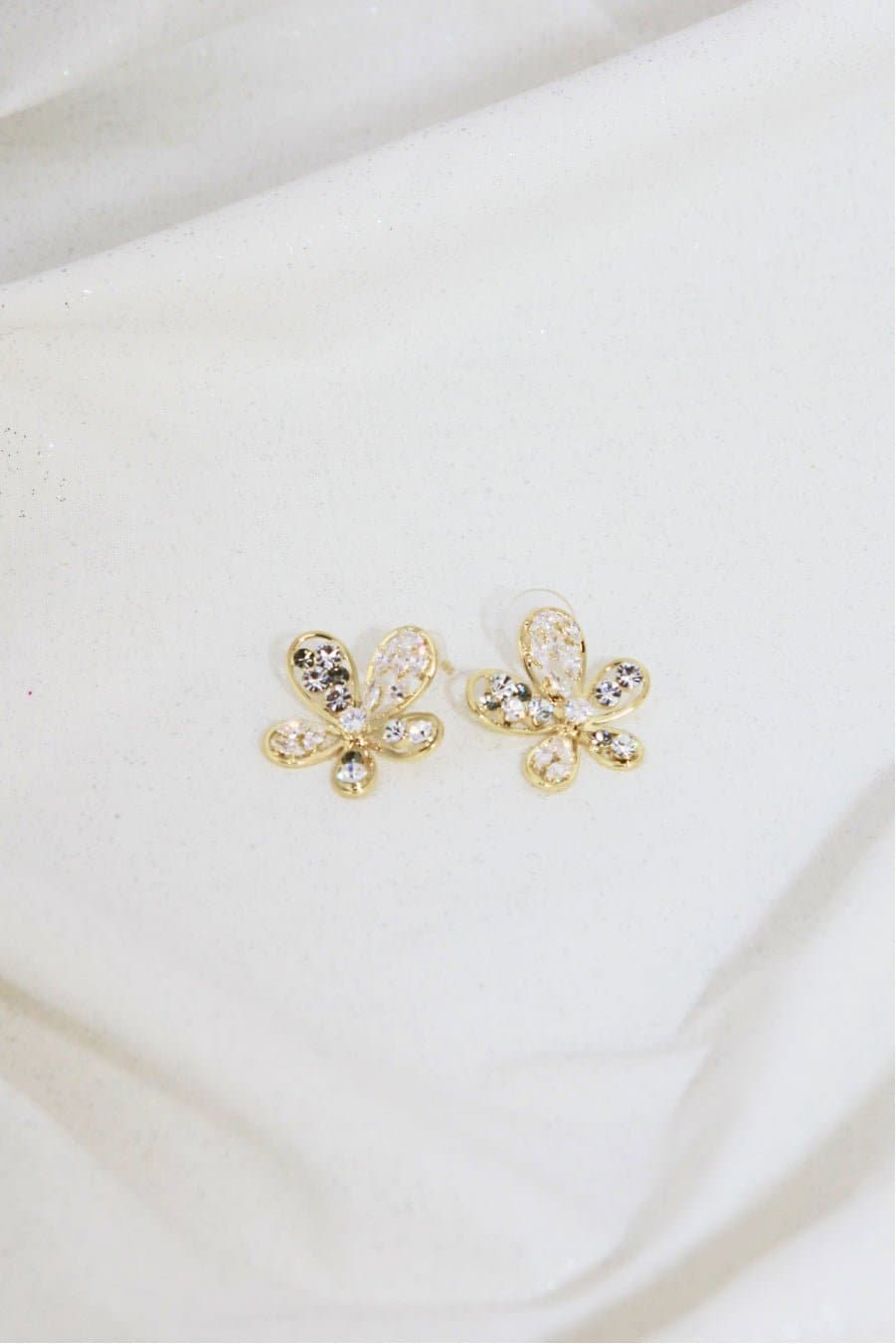 Flower Zirconia Stud Earrings - Love culture store