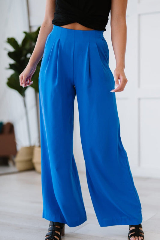 Glam Headin' to New York Pleated High-Waist Pants - Love culture store