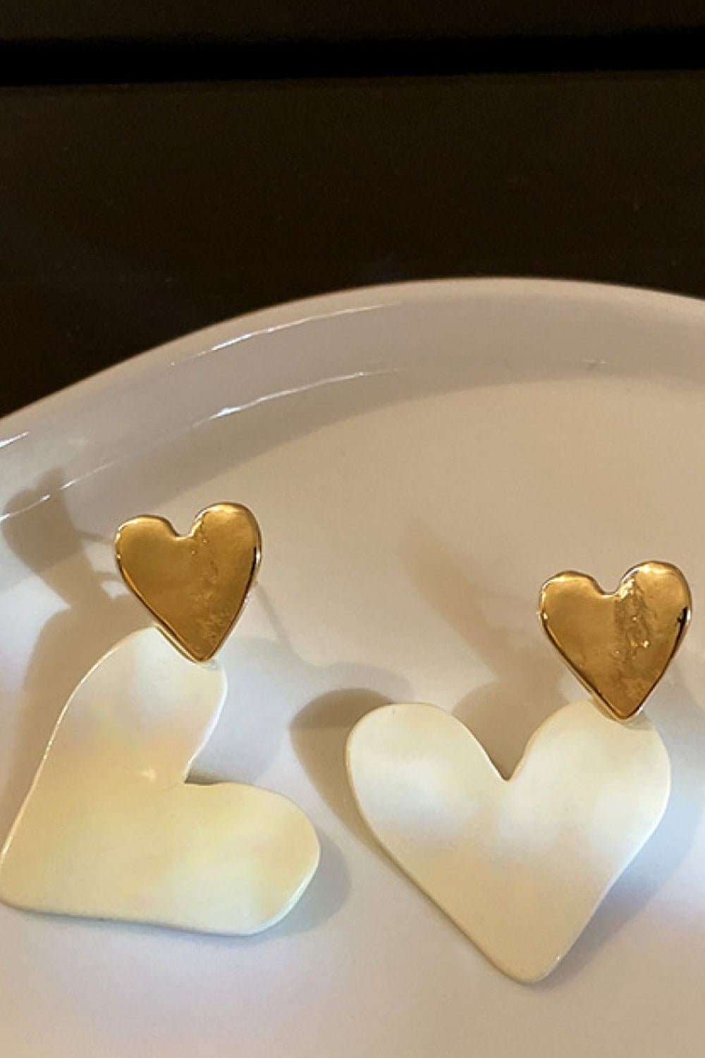 Heart-Shape Drop Earrings - Love culture store