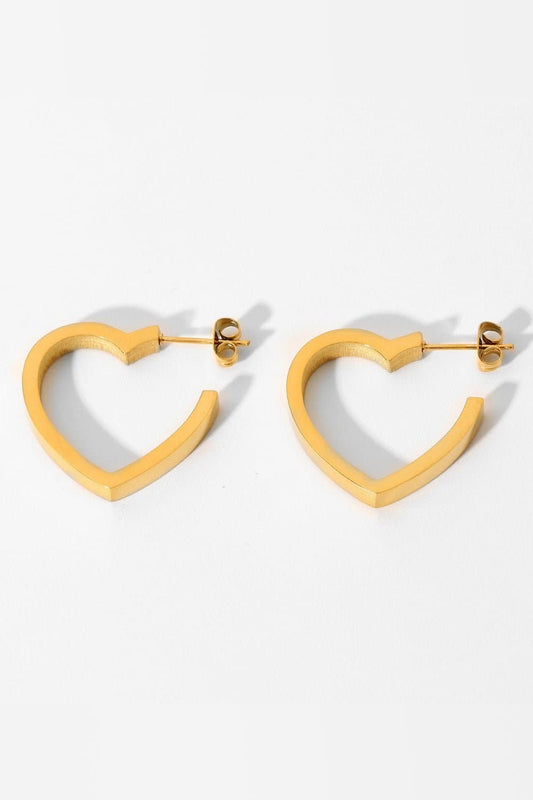 Heart-Shaped Hoop Earrings - Love culture store