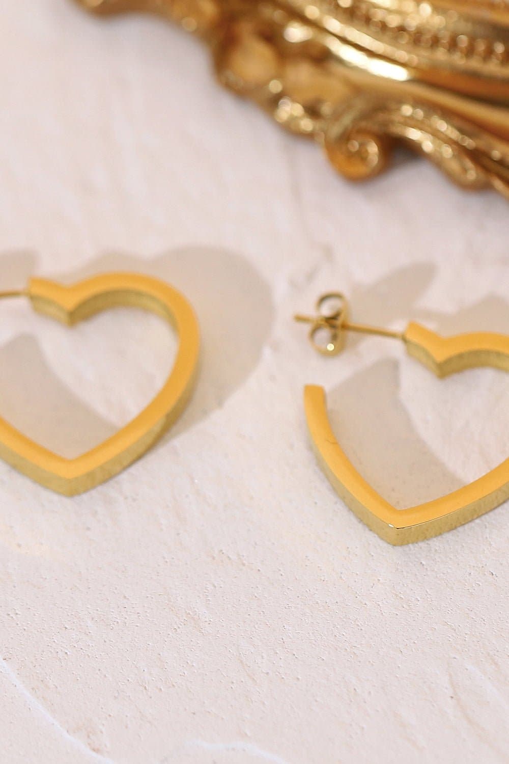 Heart-Shaped Hoop Earrings - Love culture store