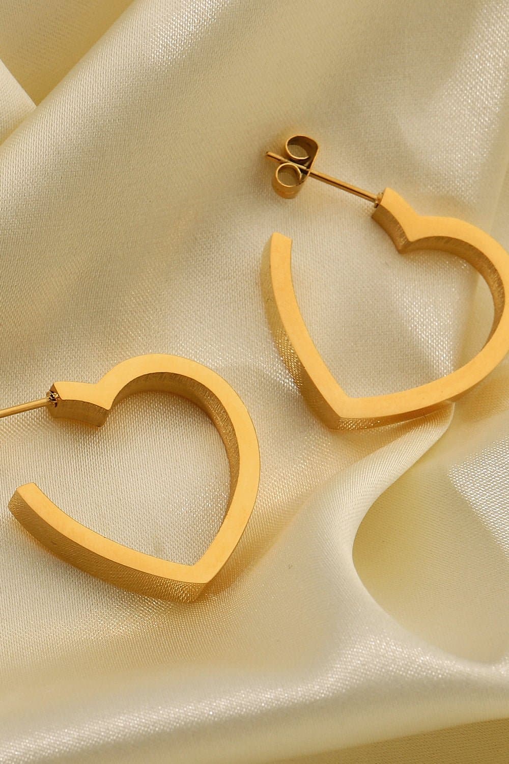 Heart-Shaped Hoop Earrings - Love culture store