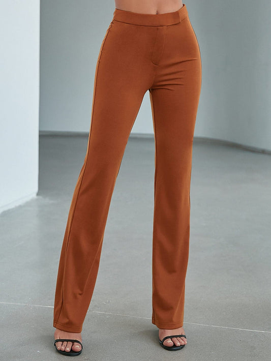 High-Rise Waist Straight Leg Pants - Love culture store