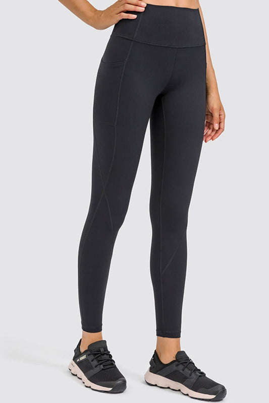 High Rise Yoga Leggings with Side Pocket - Love culture store