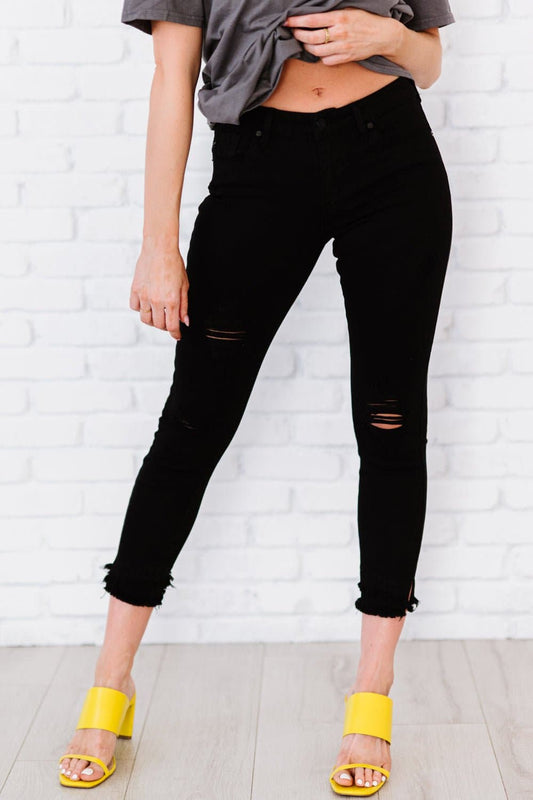 Kancan Stepping Stone Full Size Run Double Fray Skinny Jeans - Love culture store