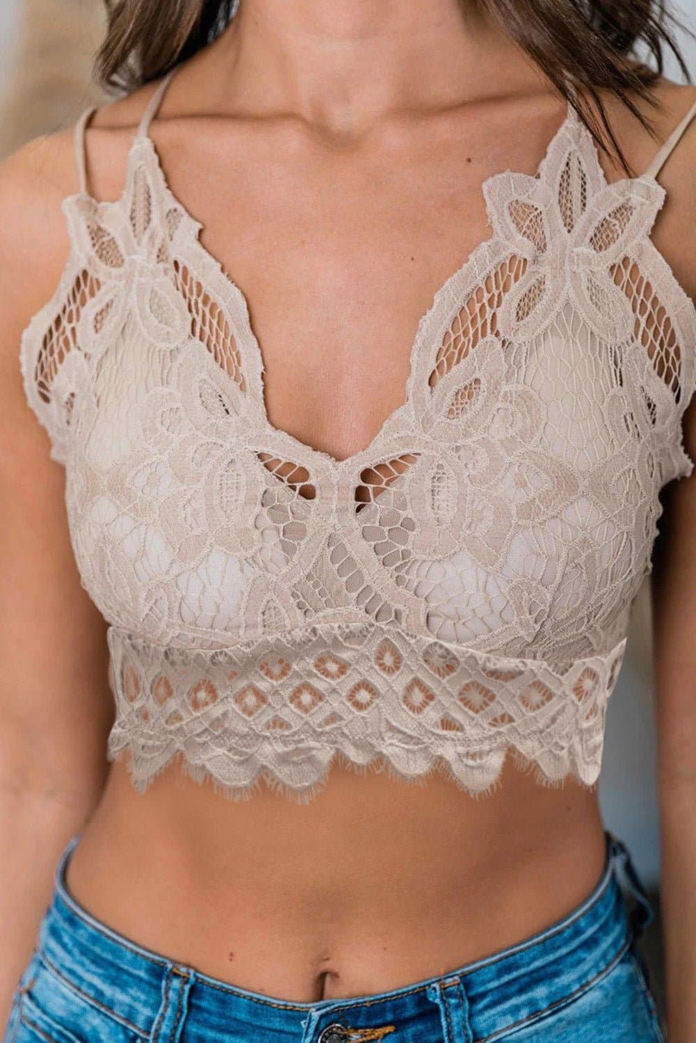 Lined Lace Bralette - Love culture store