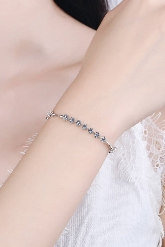 Moissanite 925 Sterling Silver Bracelet - Love Culture