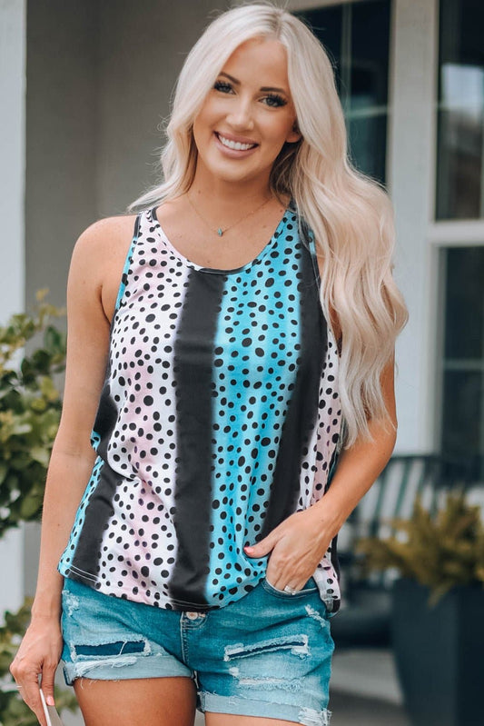 Polka Dot Racerback Tank Top - Love culture store