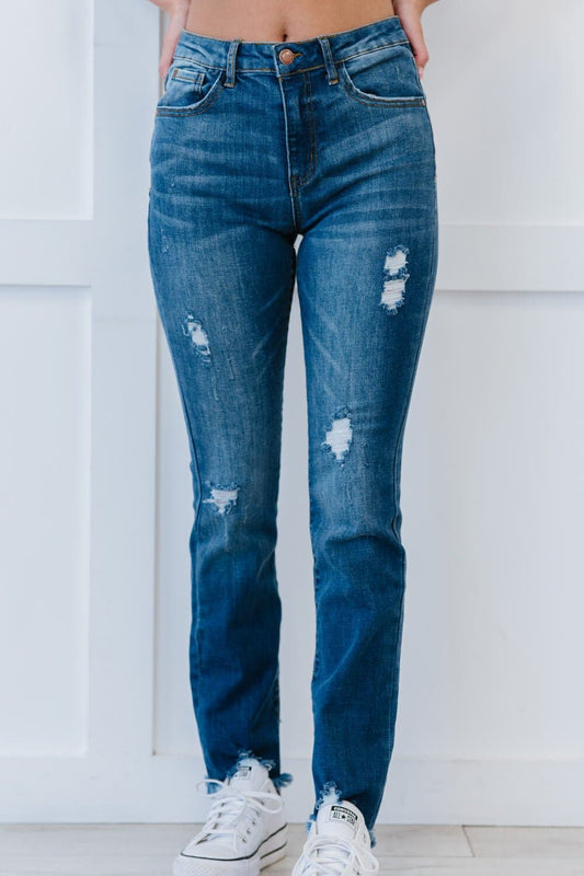 RISEN Traveler Full Size Run High-Waisted Straight Jeans - Love culture store