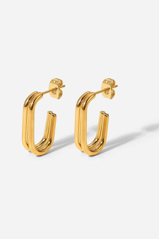 Shape of You Double-Layered U-Hook Earrings - Love culture store