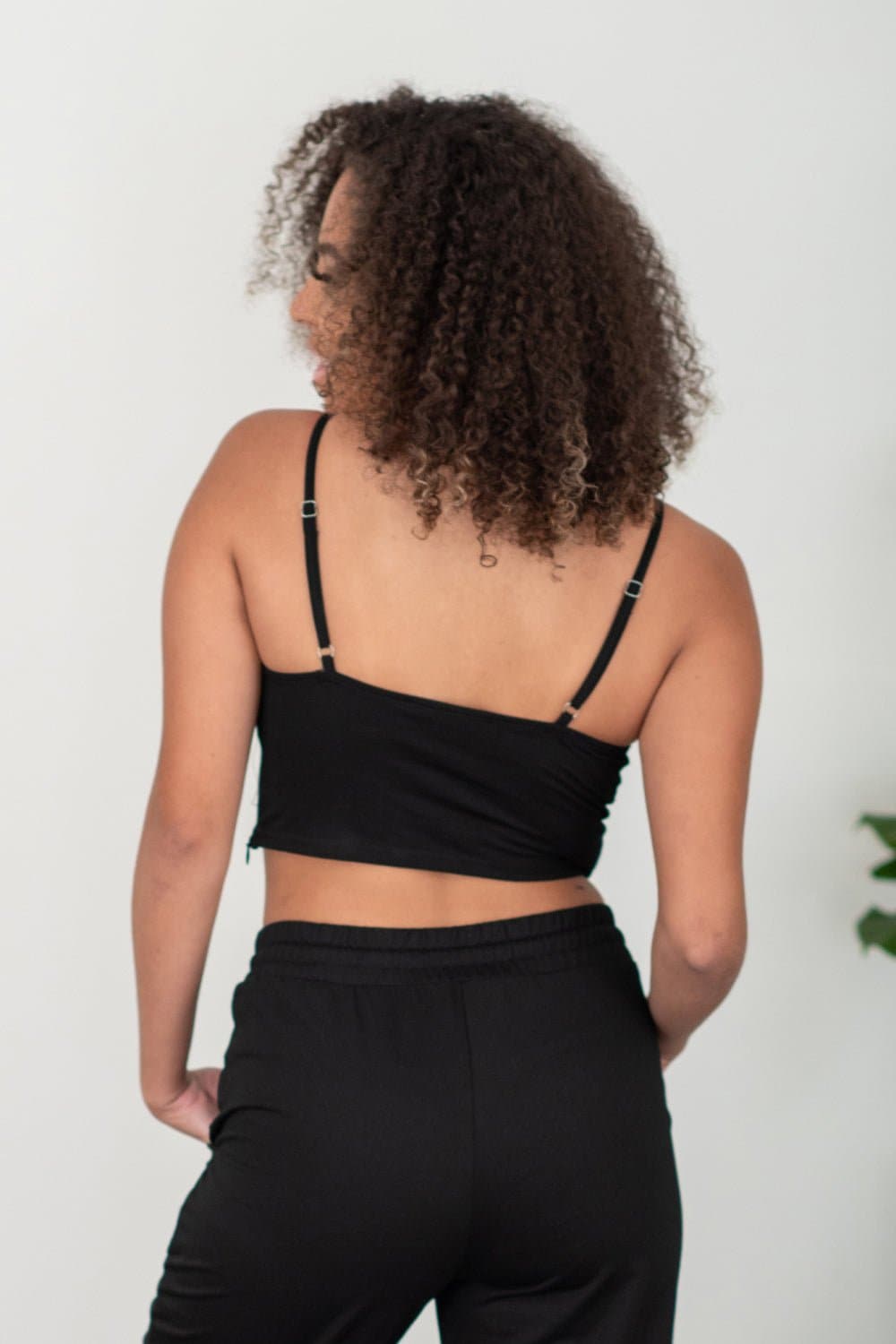 SHOPIRISBASIC Let's Do This Bustier and Joggers Lounge Set in Black - Love culture store