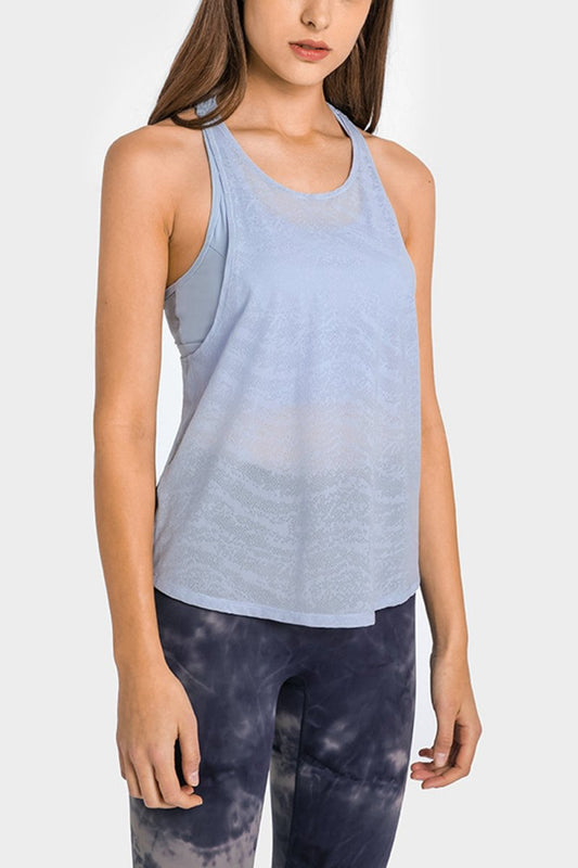 Spliced Mesh Racer Back Tank - Love Culture