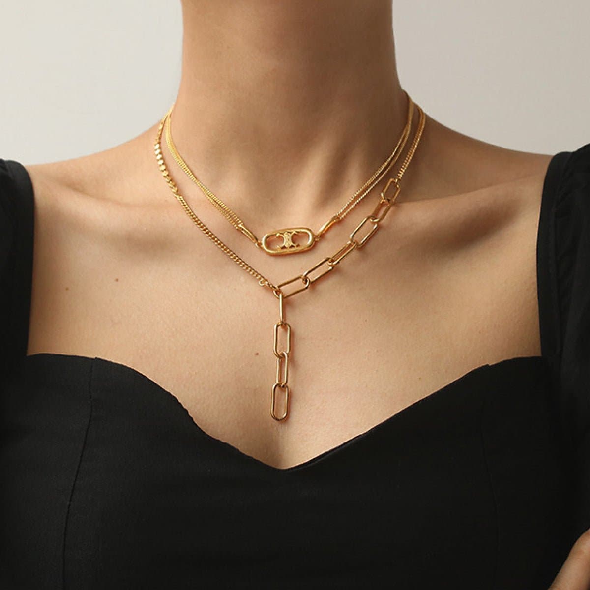 Thick Chain Stitching Necklace - Love culture store