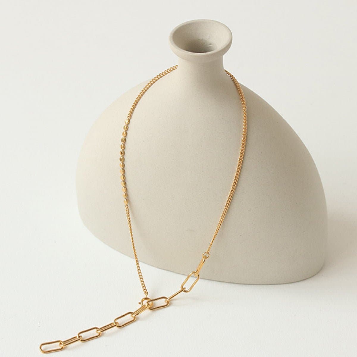 Thick Chain Stitching Necklace - Love culture store