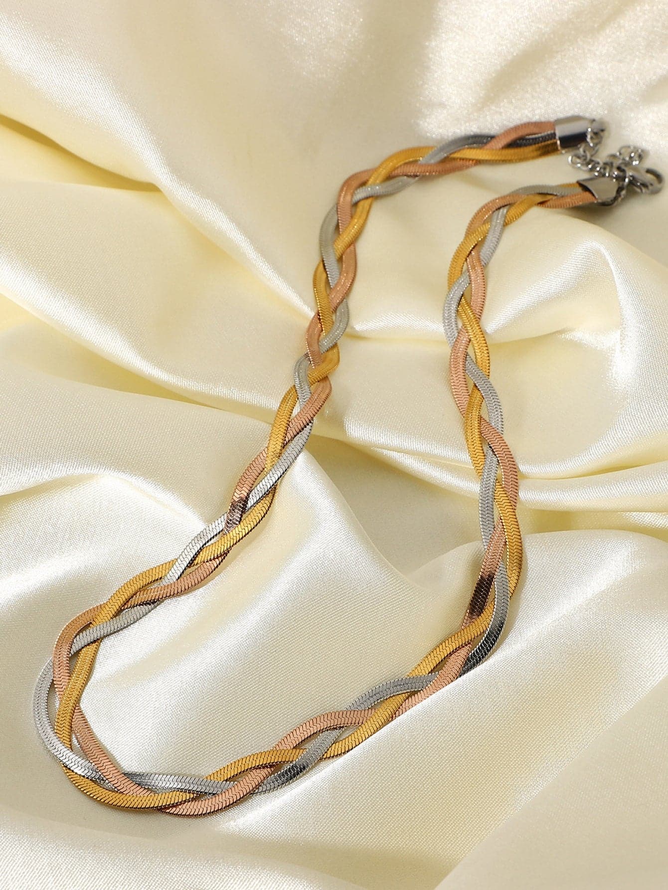 Tricolor Braided Snake Chain Necklace - Love culture store