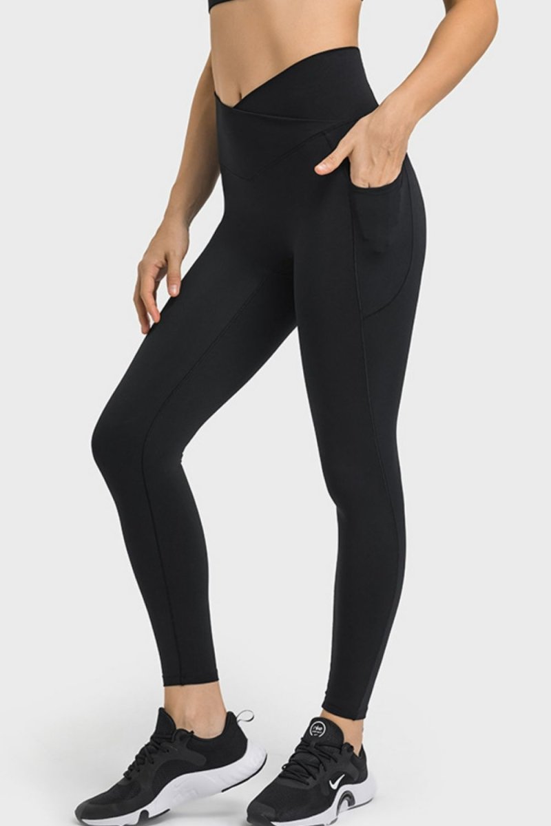 V-Waist Yoga Leggings with Pockets - Love Culture